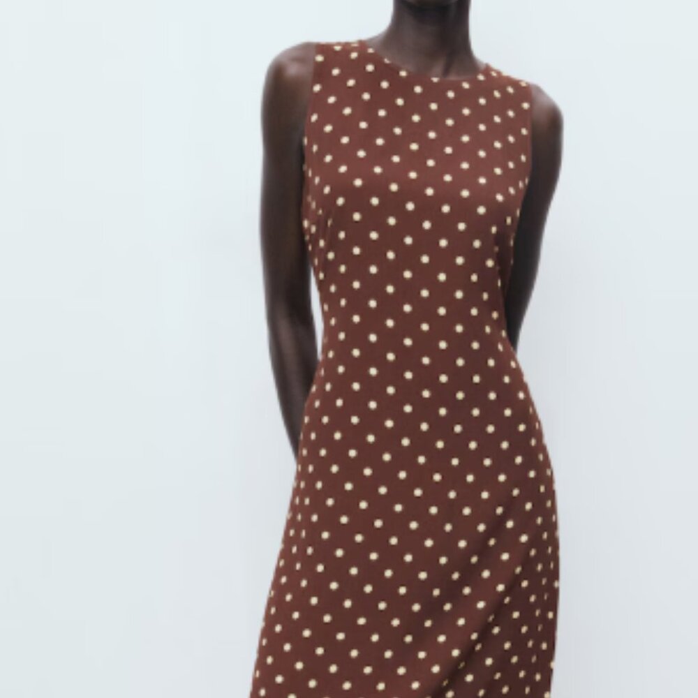 MANGO - Polka Dot Dress w/ Bow